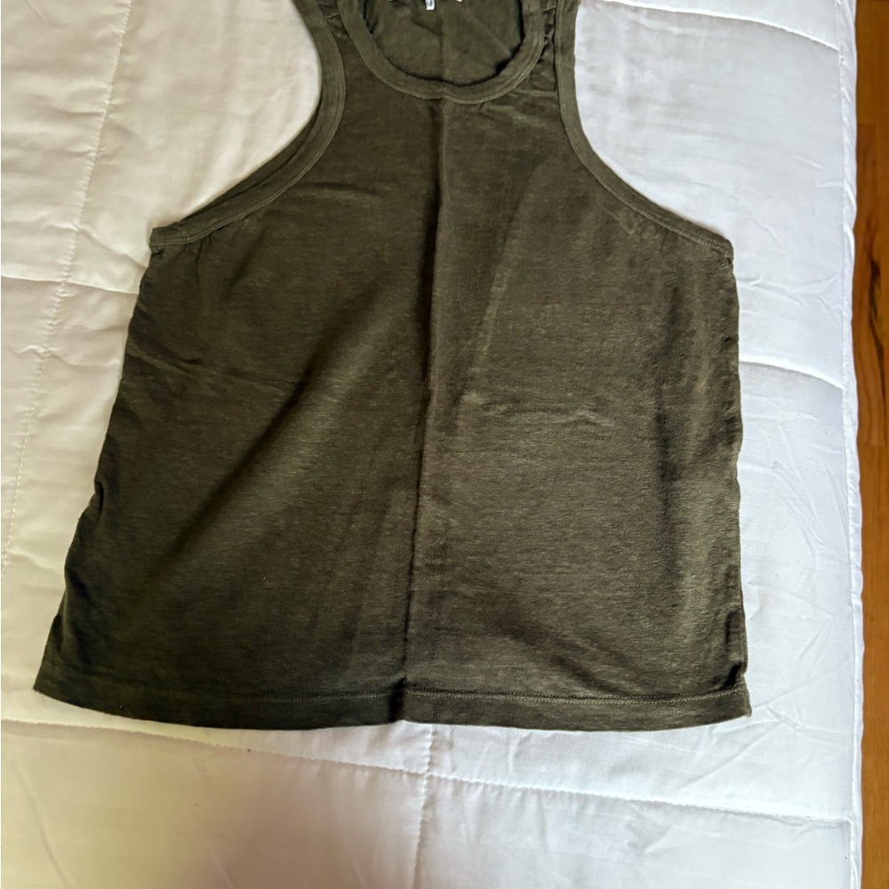 Frame Denim Olive Green Tank Top
